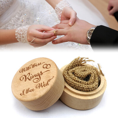 

Gobestart Ring Box Wedding Wooden Box Ring Storage Rings Organizer Wedding Party Accessory