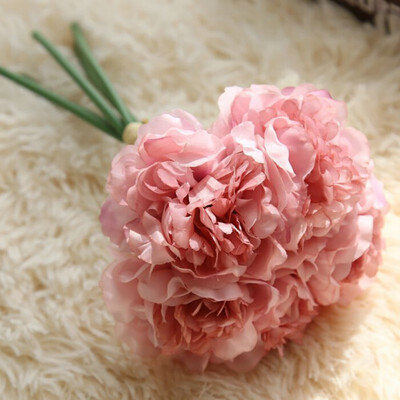 

1 Pcs Hand holding Peony flowers Artificial flower Wedding Church Office Furniture Home Decoration Accessories flores