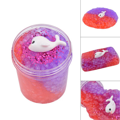 

〖Follure〗120ml Dolphin Mud Mixing Rice Grain Slime Putty Scented Stress Kids Clay Toy