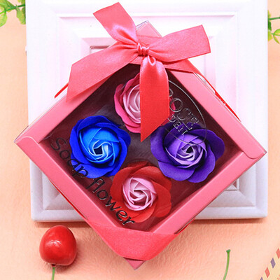 

Toponeto Scented Bath Body Petal Rose Flower Soap Wedding Decoration Gift Best 4pc