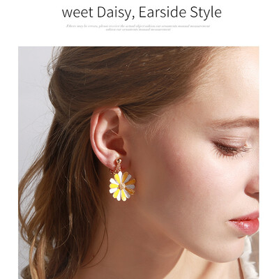 

NeillieN 925 Silver Needle Daisy Earrings Ear Nails Female StyleEar ClipsDaisy Earrings Fashion Jewelry Womens Accessories