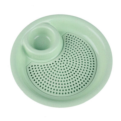 

Creative double-layer plate with vinegar dish dumplings snack plate to clean personalized plate