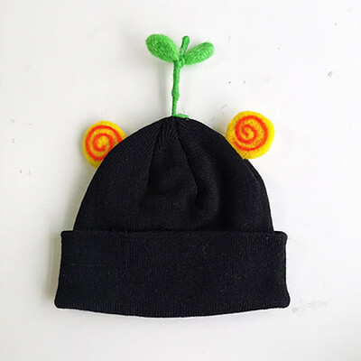 

Infantile Autumn Winter Baby Cute Hats Kids Wool Cartoon Knitted Hemming Caps Headwears 1-5Y