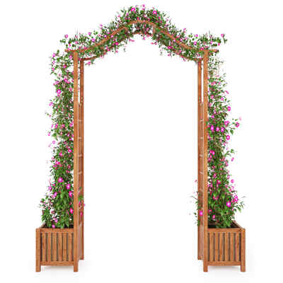 

Garden Arch with Planter Solid Acacia Wood 709"x157"x858"