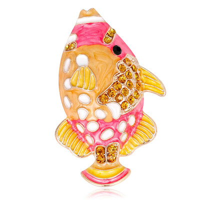 

Fish Carp Brooch Pins Badge For Clothes Colorful Cartoon Brooch Metal Pins