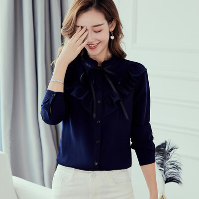 

New Spring Autumn Tops Women Fashion Ladies Long Sleeve Shirts Casual Chiffon Blouse 2019 Work Wear Office Lady Blusas Femininas