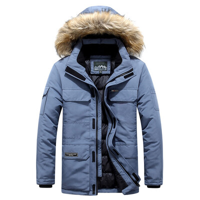 

Gobestart Fashion Mens Autumn Winter WarmCasual Pocket Cotton-Padded Clothes Top Coat