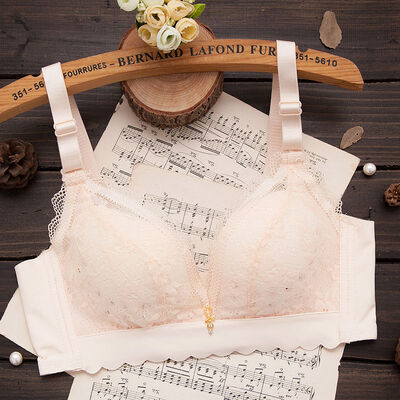 

Wire Free Lace Bra Thick Adjustable Push Up Bras For Women Floral Sexy Lingerie Underwear Women Soft Lace Bralette Femme