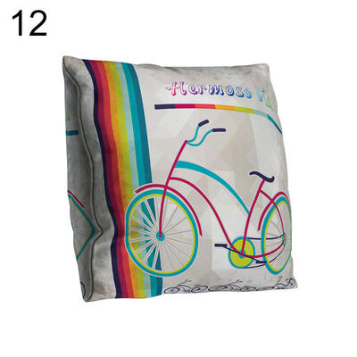 

Bicycle Flower Double-sided Print Pillow Case Cushion Cover Sofa Bed Car Decor