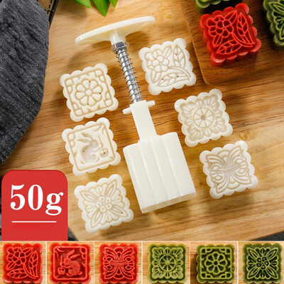 

1 Set New 3D Flower Leaves Mooncake Mold Diy Hand Pressure Mould Mooncake Cakes Decoration Mold