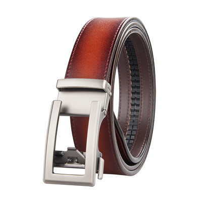 

BPSTAR Belt Mens Automatic Buckle Genuine Leather Mens Ratchet Belt Business Series Mens Real Belt for Pants