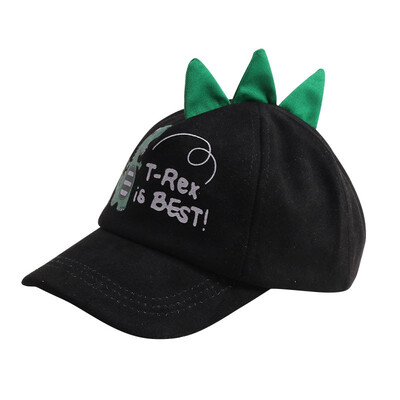 

Spring Autumn Boys Girls Cartoon Dinosaur Printed Baseball Cap Children Tennis Casual Hip Hop Sun Corduroy Caps