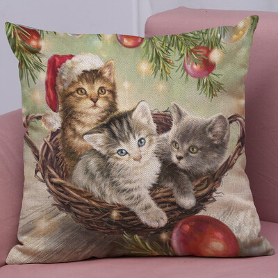 

Tailored New Christmas Cotton Linen Pillow Case Sofa Cushion Cover Home Decor