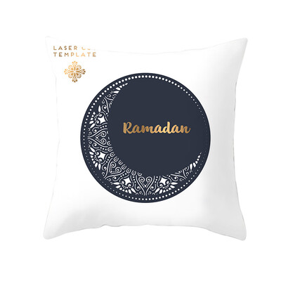 

Siaonvr Muslim Ramadan Pattern Polyester Cushion Cover Pillow Case Home Decor