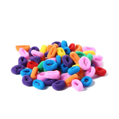 

100pcslot New Colorful Headband Hair Rope Child Elastic Rubber Bands Girls Kids Cute Hair Tie Gum Hot Accessories