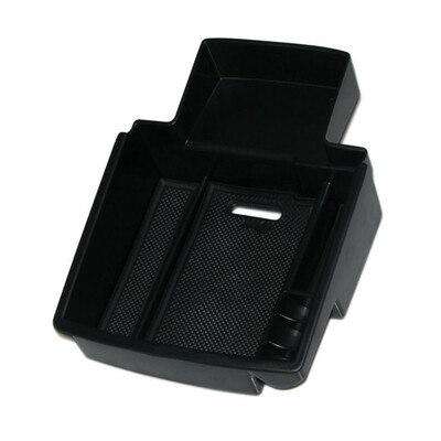 

1pc Car Center Console Armrest Storage Box Organizer Tray Black For Q5 2008-2016