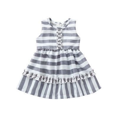 

Summer Girl Princess Dress Casual Fashion Baby Girl Cute Striped Sleeveless Princess Dress Kids Clothing