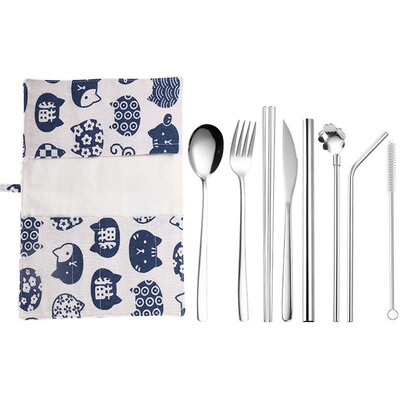 

Toponeto Set Stainless Steel Upscale Dinnerware Flatware Cutlery Fork Spoon Teaspoon 9PC