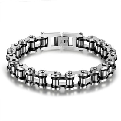 

Men Women Stainless Steel Bicycle Bike Chain Bracelet Punk Gothic Bangle Cool