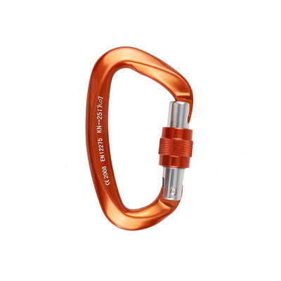 

Aluminum Carabiner Screw Locking Hook Rock Climbing Caving Rescue Tools