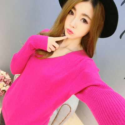 

Women Winter Warm Knitwear Jumper Tops Long Sleeve Loose V-neck Pullover Sweater