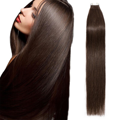 

12-24 inch Women Human Tape In Skin Weft Real Hair Extensions TAPE HUMAN HAIR 100 Brazilian Virgin Hair