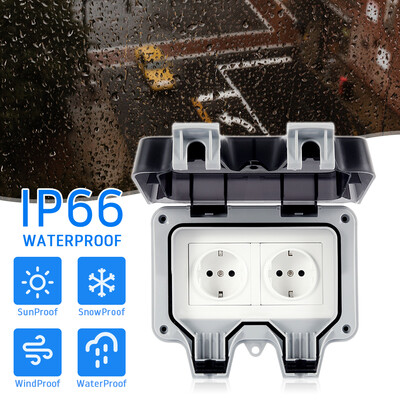 

IP66 Wall Socket for Outdoor Use Waterproof & Dustproof Socket 13A DE