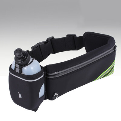 

Sports Running Waist Bag Gym Fitness Hiking Belt Pouch 2 Water Bottle Fanny Pack