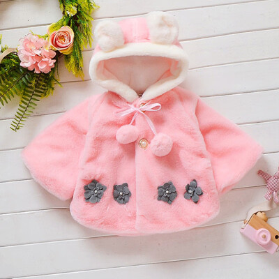 

New Baby Toddler Girls Clothes Winter Warm Infant Fur Coat Princess Outerwear Cloak Jacket Kids Cute Coat Clothes