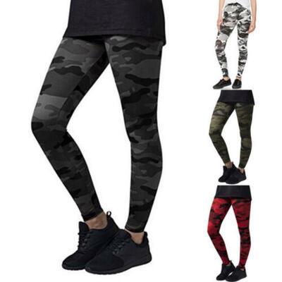 

Womens Lady Camo Leggings Army Print Stretch Women Yoga Long Pants Trousers New
