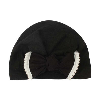 

Newborn Baby Girl Hat Soft Cute Turban Knot Hospital Hats Toddler Solid Bowknot Caps Headwear