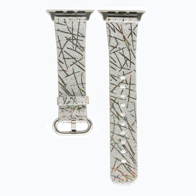 

〖Follure〗Bling Glitter Leather Wrist Replacement Strap Watch Band For Apple iwatch 42mm