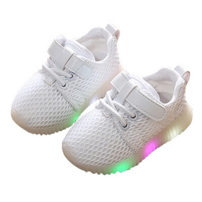 

Children Unisex Mesh Solid Shoes Multi-color LED Glowing Sports Casual Running Shoes Kids Autumn Winter Outdoor Sports Shoes