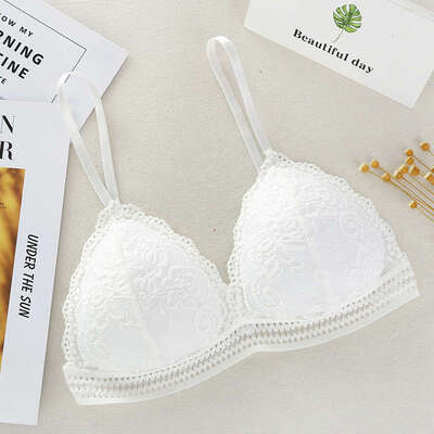 

Sexy Seamless Deep V Lace Women Bra Wireless Thin Underwear Sexy Lingerie Lace Bras