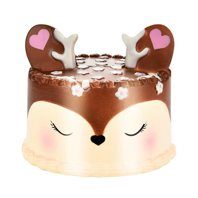 

YIWULA Squish y Jumbo Deer Cake Slow Rising Scented Squeeze Toy Collection Cure Gift