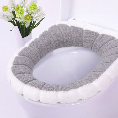 

Gobestart Bathroom Toilet Seat Closestool Washable Soft Warmer Mat Cover Pad Cushion