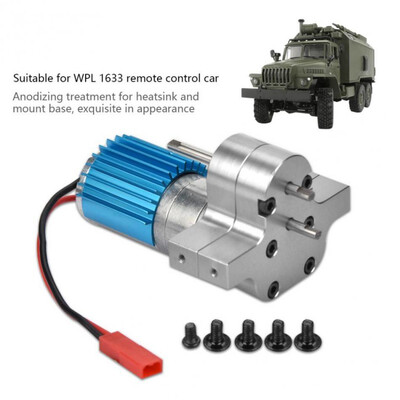 

Speed Change Gear Box Metal Gearbox With 370 Brush Motor Anodizing Treatment for Heatsink Mount Base for WPL 1633 RC Car