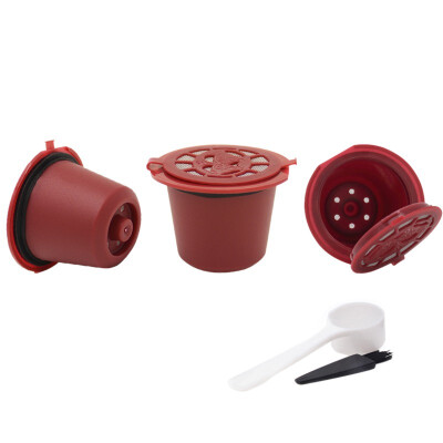 

3pcspack Refillable Reusable Nespresso Coffee Capsule With 1PC Plastic Spoon Filter Pod with Brush 20ML Filters i cafilas