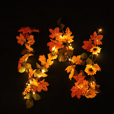 

Thanksgiving Day Fashion Decoration Sunflower&Maple Leaf Garland Weeding Decoration Concise House Decor Garland1
