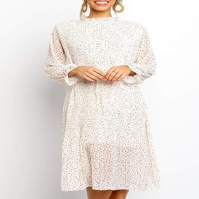 

Allover Strappy Ruched Neck Elastic Cuff Overlay Chiffon Dress