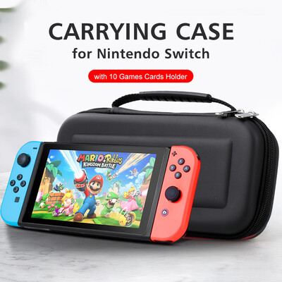

Carrying Case for Nintendo Switch with 10 Games Cards Holder EVA Hard Shell Handbag for Nintendo Switch Console Joy-Con Controller