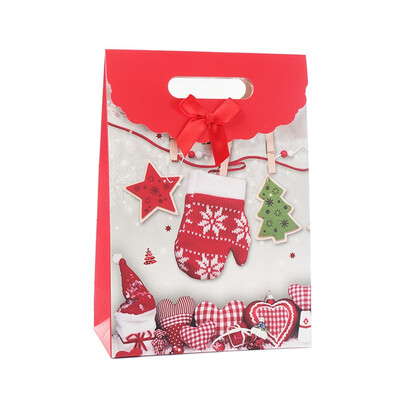 

Christmas Gift Bag Paper Bag Cute Cartoon Pattern Portable Candy Bag Christmas Decoration Holiday Gift Accessories