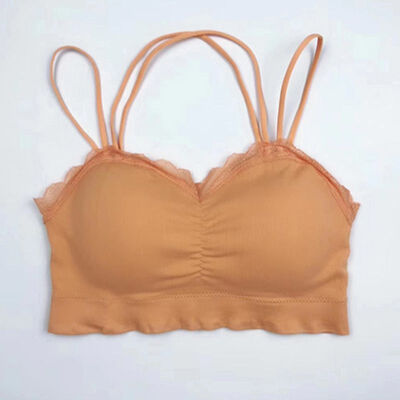 

Fashion Seamless Tube Top Breathable Fitness Bra Wrapped Chest Lace Stitching Tube Top