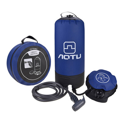 

Shower Bag Portable Pouch Travel Outdoor Storage 11L W Foot Pump Camping Set