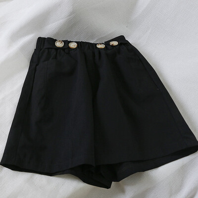 

Women Casual Wide Leg Shorts Simple Solid Color Elastic Waist Shorts Summer Casual High Waist Pockets Hot Short Pants