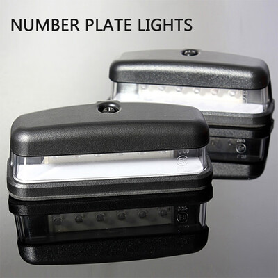 

6 Led Rear License Number Plate Light Lamp Truck Caravan Trailer 2pcs 10-30V