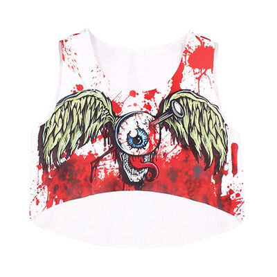 

Digital Print Push Up Bra Women Crop Top Plus Size Bralette Halloween Cosplay Costumes Sexy Lingerie Wireless Bra for Women