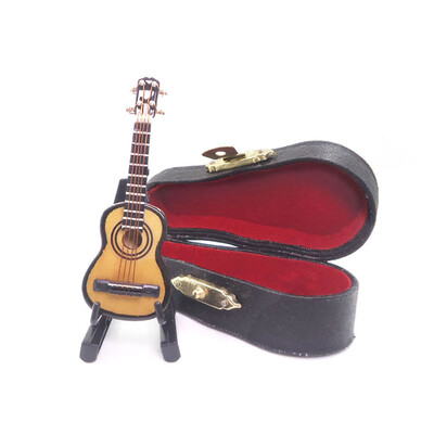 

Siaonvr Wooden 112 Mini Guitar Mini Decorative Toy House Model Toy Accessories