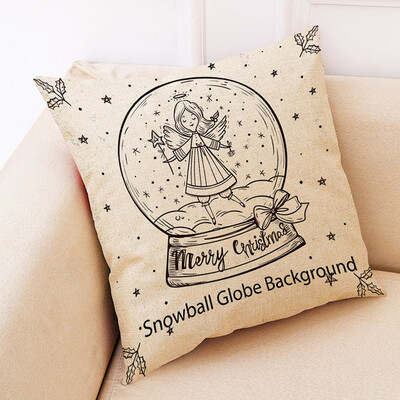 

〖Follure〗Christmas Home Decor Cushion Cover Graffi Style Throw Pillowcase Pillow Covers