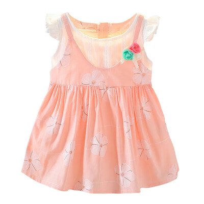 

Baby Kid Girl Dress Summer Girls Dresses Children Clothes Baby Cotton Three Corsage Princess Dress Outfits